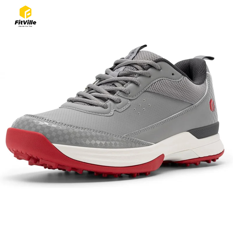 Men'S Shoes Water Resistant - FitVille Szerokie Buty Golfowe Męskie Profesjonalne