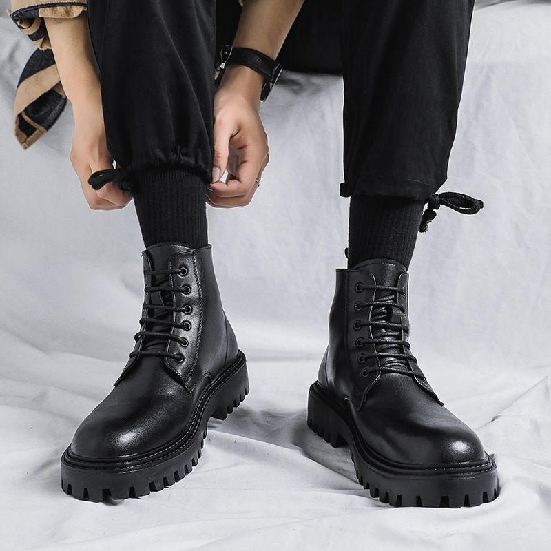 Męskie wysokie skórzane buty w – Men'S Shoes Increase Height recenzja i cena