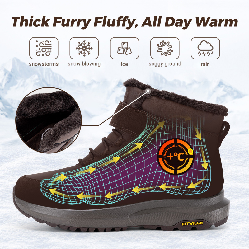 Buty zimowe męskie FitVille o  – Men'S Shoes Water Resistant recenzja i cena