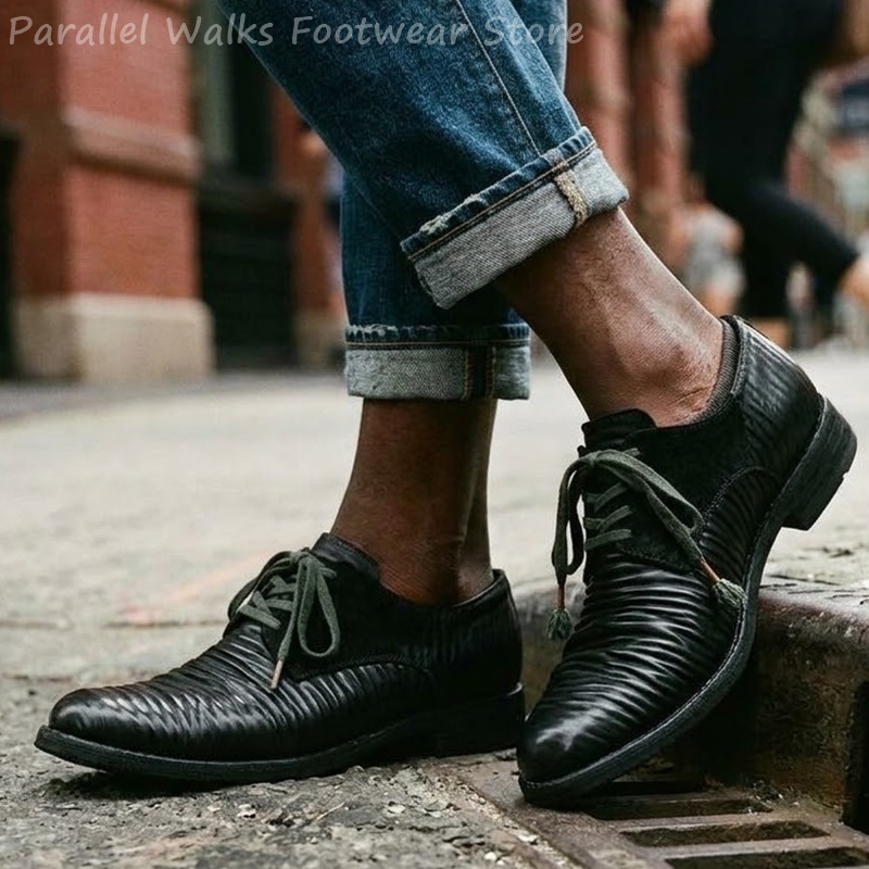 Męskie plisowane skórzane buty – Men'S Shoes Smart recenzja i cena