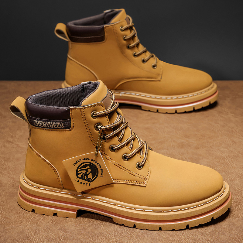 Jesienne i zimowe retro botki  – Men'S Shoes Increase Height recenzja i cena